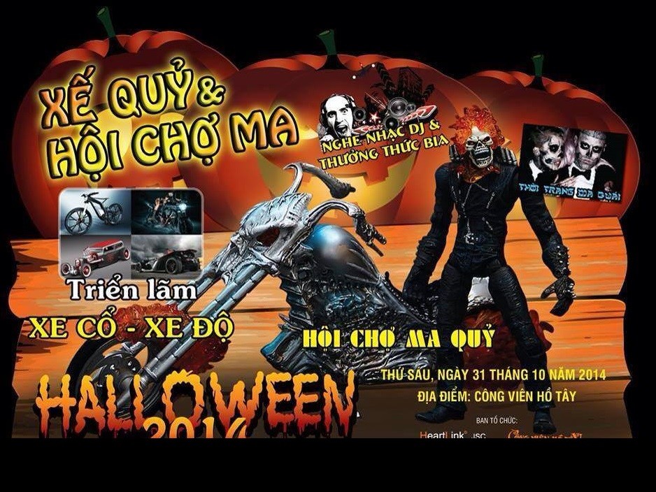 Đêm Halloween tại Công viên nước Hồ Tây, Hà Nội sẽ diễn ra rất nhiều chương trình, sự kiện đặc biệt mang đậm màu sắc ma quái để làm nơi vui chơi cho giới trẻ, người dân Thủ đô. Tâm điểm năm nay là chuỗi sự kiện với chủ đề "Xế quỷ, chợ ma và con đường ma quỷ".