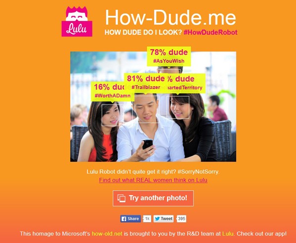 Ăn theo trang web đoán tuổi Microsoft, mới đây một nhóm mang tên Lulu vừa tung ra ứng dụng  đo bản lĩnh đàn ông khá thú vị với giao diện và cách sử dụng rất giống với How-old.net.