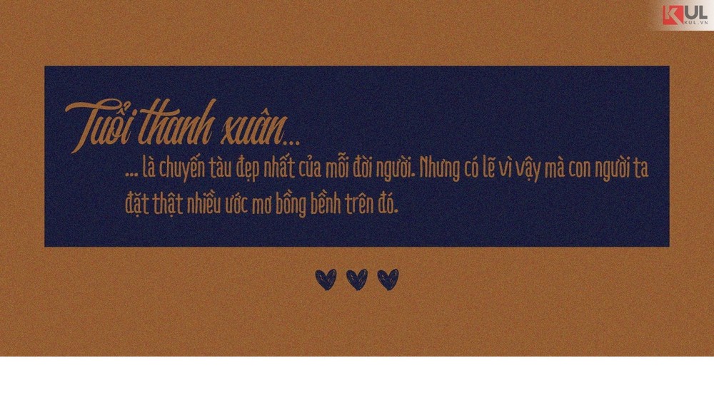  Tuổi thanh xuân là tất cả những gì tươi đẹp. Lắm lúc, nó lại là tất cả những gì khiến ta hối tiếc và thổn thức nhất. Và bạn đã có một thanh xuân như thế nào? Và đã có bao nhiêu ước mơ không thành trên chuyến tàu thanh xuân ấy. Vì có những sân ga không như lòng đã nghĩ… Vì có những gió giông cản lối khiến hao hụt niềm tin.