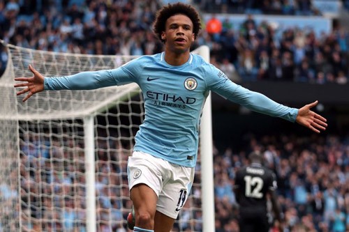 1. Leroy Sane (Man City, vận tốc tối đa: 35,48 km/h).