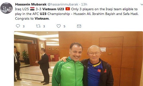 Nhà báo Iraq: U23 Việt Nam đã đánh bại U25 Iraq