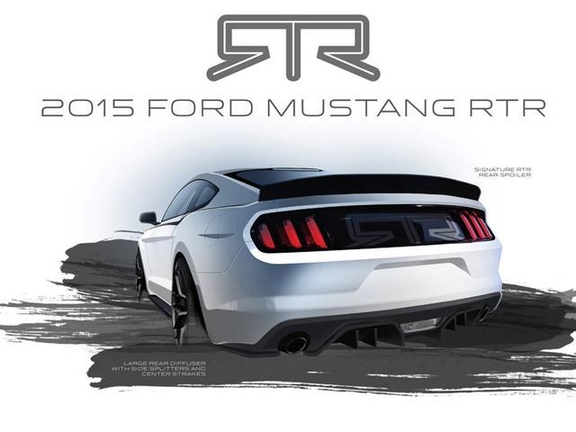 Tay đua xe biểu diễn Vaughn Gittin Jr. đã tự tay thiết kế mẫu xe Mustang RTR 2015 và gửi tới hãng Ford. Phiên bản mới mang phong cách thể thao hơn nhưng vẫn giữ được những nét đặc trưng của Ford Mustang RTR 2013.