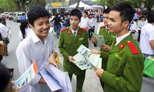 Điểm chuẩn các trường trung cấp Công an Nhân dân năm 2014