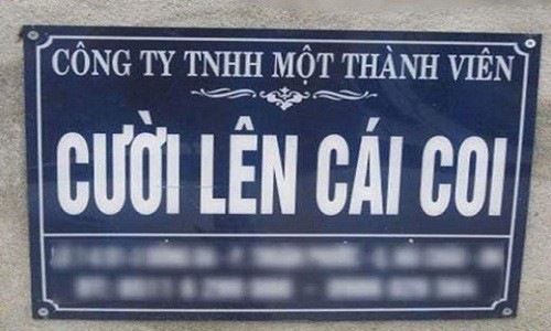 Không rõ đây có phải là tên thật hay không? Nếu thật, thì đây là cái tên công ty "bá đạo".