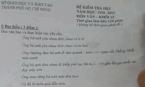 Đưa bài hát 'Ông bà anh' vào đề thi sao phải tán dương?