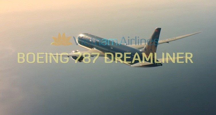 Boeing 787-9 Dreamliner là dòng  máy bay hiện đại nhất Vietnam Airlines. Ảnh: Youtube.