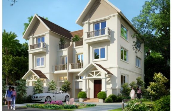 Vẻ đẹp kiến trúc của biệt thự có tầng hầm là sự kết hợp giữa xu hướng thẩm mỹ hiện đại và truyền thống. Ảnh: Khonggiannhadep24h.