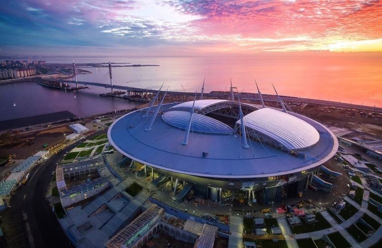 Saint Petersburg Stadium là  sân bóng có sức chứa lớn và hiện đại thứ 2 ở World Cup 2018. Ảnh: Blognemo.