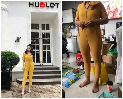 Khách  mua hàng online order bộ jumpsuit hàng xuất dư trước hàng tháng nhưng khi nhận được lại là đồ lặn. Ảnh: Beatvn.