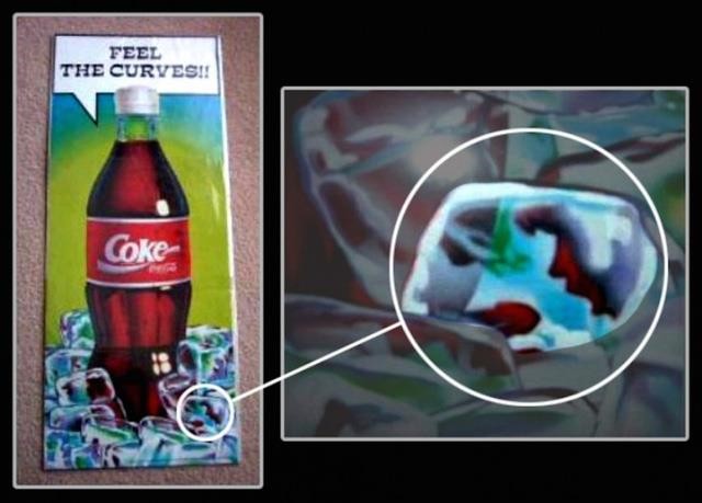 Giữa thập niên 1980, hàng loạt tấm áp phích quảng cáo của  Coca-Cola được phân phối cho cửa hàng ở Sydney (Australia) bị thu hồi vì chứa hình ảnh bị cho là mang tính chất tình dục. Ngay sau đó, người tiết kế hình ảnh quảng cáo này cũng bị sa thải.