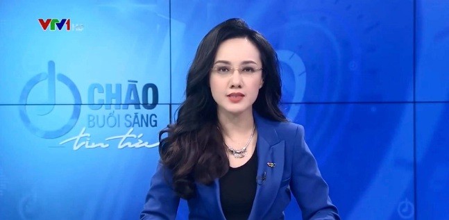 Hoài Anh là MC nói giọng miền Nam đầu tiên "giữ sóng" bản tin Thời sự 19h của VTV. Nhờ chất giọng truyền cảm và ngọt ngào,  MC Hoài Anh được nhiều khán giả yêu mến. Ảnh chụp màn hình