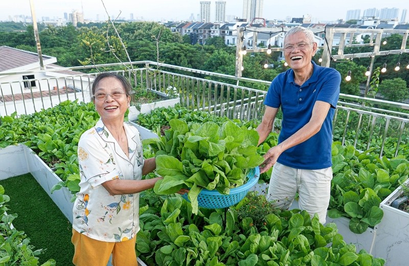 Vợ chồng ông Phạm Quang Dũng (70 tuổi) và bà Trần Thị Cúc (67 tuổi) chuyển về căn biệt thự tại Xuân Phương (Nam Từ Liêm, Hà Nội) từ năm 2018. Ảnh: Dân trí