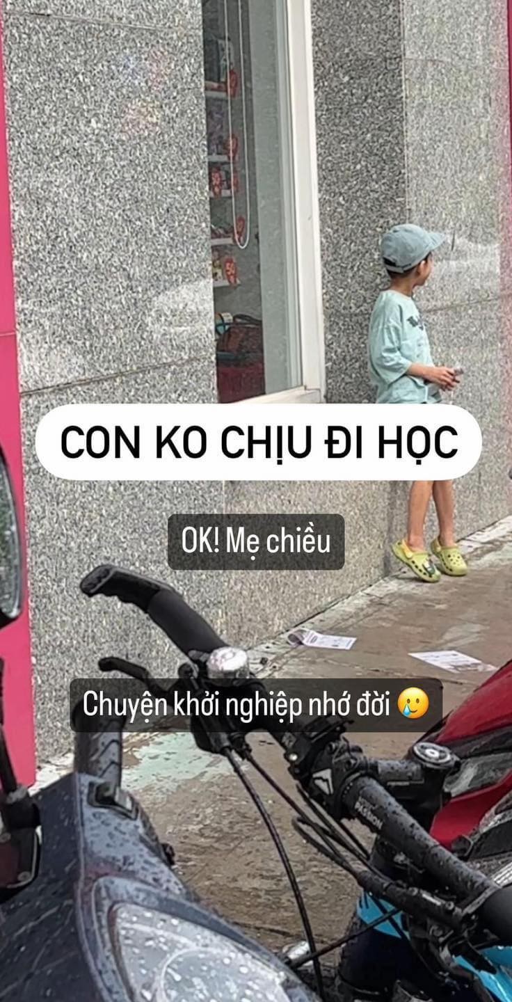 Câu chuyện về cách dạy con của một mẹ bỉm đang được rất nhiều người chia sẻ trên mạng xã hội. Theo đó, cậu bé này không chịu đi học, quấy khóc, thậm chí thể hiện thái độ vùng vằng không vui vẻ khi người mẹ cố thuyết phục con đến trường.