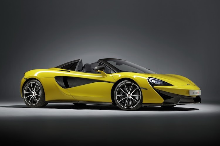 Siêu xe mui trần  McLaren 570S Spider là phiên bản thứ 3 thuộc dòng "giá rẻ" Sport Series của McLaren, sau chiếc 570S coupe cơ bản và 570GT hướng tới sự sang trọng. Đây cũng là siêu xe mui trần thế hệ mới đầu tiên của McLaren, do dòng 720S thuộc Super Series vừa ra mắt cũng chưa có bản Spider.