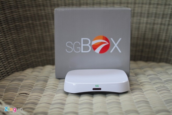 SG Box -  TV Box made in Vietnam được SUGA Việt Nam giới thiệu ở TP HCM trong sự kiện gần đây. Thiết bị có kiểu dáng khá gọn.