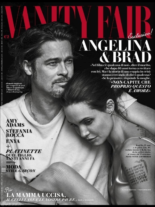 Cặp đôi vàng của Hollywood Brad Pitt và Angelina Jolie được chọn làm nhân vật khách mời trên bìa tạp chí Vanity Fair tháng 11 vừa ra mắt.