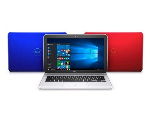 Năm nay, Dell khởi động khá khiêm tốn tại CES với mẫu laptop giá rẻ Dell Inspiron 11. Máy có thiết kế đơn giản với vỏ nhựa 3 màu sắc: đỏ, trắng và xanh dương.