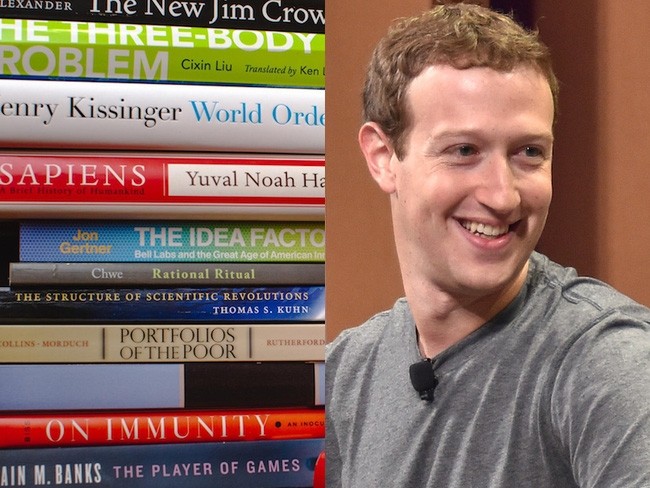 Cha đẻ của Facebook,  Mark Zuckerberg đang hướng đến việc kết nối tất cả mọi người trên thế giới. Và đó cũng là một trong những lí do khiến anh quyết định sáng lập ra một câu lạc bộ sách trên Facebook vào năm ngoái, với một danh sách những cuốn sách có nội dung tập trung vào “công nghệ, lịch sử, niềm tin và văn hóa”. Mặc dù sự ra đời của cô con gái đầu lòng, Max, khiến Zuckerberg rất bận rộn nhưng vị CEO của Facebook vẫn đặt “chỉ tiêu” 2 tuần đọc xong một cuốn sách và sẽ kết thúc 23 cuốn sách này trong vòng 1 năm. Dưới đây là 23 cuốn sách Mark Zuckerberg giới thiệu