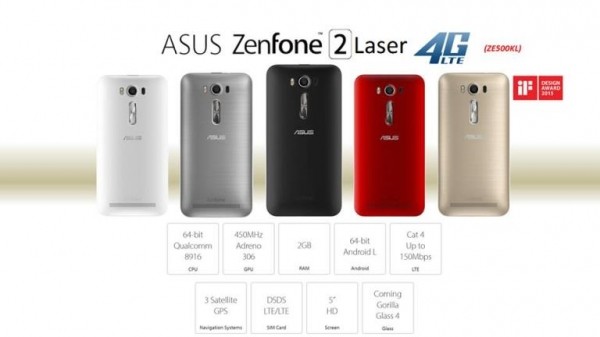  Asus ZenFone 2 Laser 5 inch LTE. Asus ZenFone 2 Laser 5 inch LTE là bản nâng cấp đáng tiền của ZenFone 2 Laser 5 inch . Dĩ nhiên, phiên bản có kết nối 4G LTE sẽ có cấu hình ổn định hơn, nhưng giá bán lại rất phải chăng. Màn hình HD 5 inch có kính cường lực Gorilla Glass 4 | Camera trước 5 MP + camera sau 13 MP | Sẽ được cập nhật lên Android 6.0 Marshmallow. Giá bán tham khảo: 3.990.000 đồng (chính hãng).