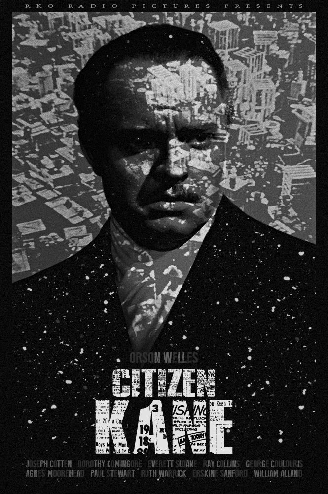  1. Công dân Kane (Citizen Kane - 1941). Đạo diễn: Orson Welles. Tóm tắt: Câu chuyện về cuộc đời của Charles Foster Kane, một nhà báo và nhà sản xuất  phim giàu có, qua đó khám phá những bí mật và khát khao của con người. Ảnh: Pinterest.