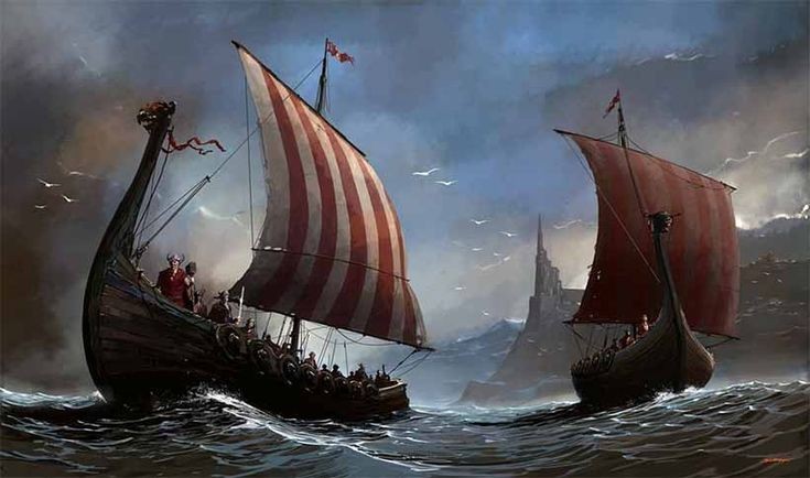  1. Người đến Viking đến châu Mỹ trước Columbus. Người Viking, dẫn đầu bởi Leif Erikson, đến Bắc Mỹ vào khoảng năm 1000, gần 500 năm trước khi Christopher Columbus làm điều tương tự. Ảnh: Pinterest.