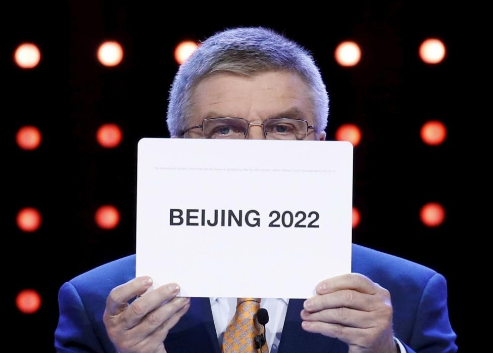 Chủ tịch Ủy ban Olympic quốc tế (IOC) Thomas Bach thông báo Bắc Kinh sẽ là thành phố  đăng cai Olympic 2022.