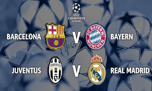 Kết quả bốc thăm chia bảng vòng bán kết UEFA Champions League