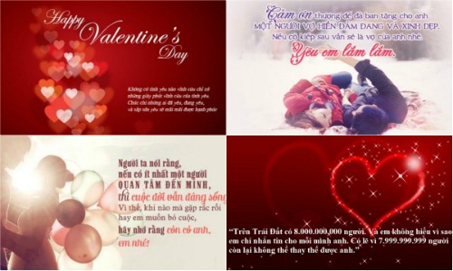 Lời chúc Valentine giúp các chàng đốn tim bạn gái