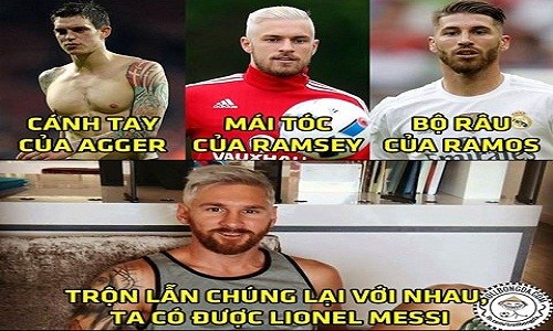 Ảnh chế bóng đá: Ngã ngửa với phong cách mới của Messi