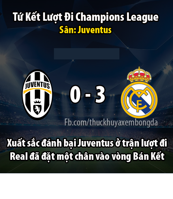 So với 10 tháng trước Juventus lần này có vẻ còn tệ hơn khi gặp Real Madrid khi họ dễ dàng bị "nhà trắng" hạ gục với tỷ số 0-3 nhờ cú đúp của Ronaldo và 1 bàn của Marcelo.