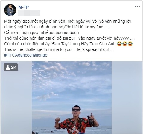 Vào ngày sinh nhật lần thứ 25 của mình và ăn mừng MV Hãy trao cho anh lập vô số kỷ lục chỉ trong vài ngày ra mắt,  Sơn Tùng M-TP đã gửi tặng fan một clip tái hiện điệu nhảy đau tay trong MV.