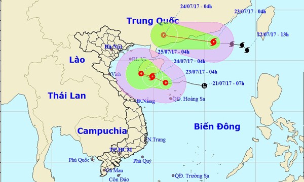 Bão số 3 suy yếu, áp thấp có thể mạnh lên thành bão trên Biển Đông