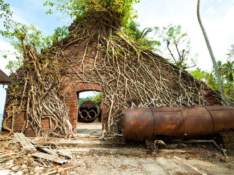 Đảo Ross là một trong 572 hòn đảo tạo nên quần đảo Andaman và Nicobar. Ross từng thuộc sở hữu của người Anh và là "nhà" của hàng ngàn tù nhân. Nhưng sau một trận động đất lớn vào năm 1941, hàng ngàn cư dân ở hòn đảo này đã thiệt mạng và nơi đây trở thành đảo hoang. (Nguồn ảnh: Insider)