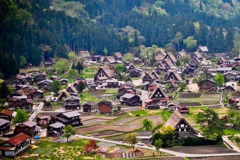  Ngôi làng cổ Shirakawa-go nằm dưới chân núi Haku ở tỉnh Gifu, miền Trung Nhật Bản. Hàng năm có rất đông du khách từ khắp nơi trên thế giới ghé thăm nơi đây.