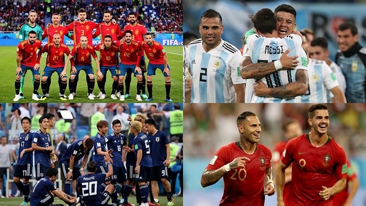 Danh sách 16 đội bóng giành vé vào  vòng 1/8 World Cup 2018 gồm có: