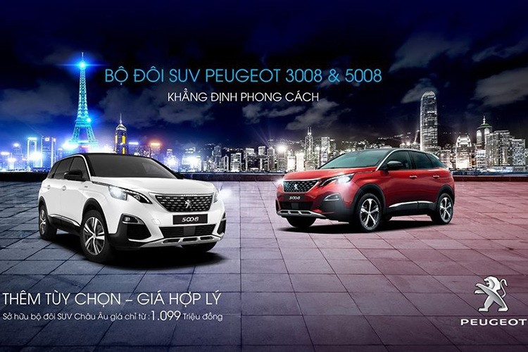 Mới đây, các tư vấn bán hàng đồng loạt chào bán phiên bản mới bộ đôi  Peugeot 3008 và 5008 mới cùng mức giá phù hợp với túi tiền nhiều khách hàng, giảm hơn tới cả trăm triệu đồng, lần lượt là 1,099 tỷ và 1,199 tỷ đồng. Theo đó, đây chỉ là các phiên bản tiêu chuẩn được lược bỏ bớt một số trang bị để giúp người dùng dễ dàng tiếp cận hơn với những mẫu ôtô đến từ thương hiệu Pháp.