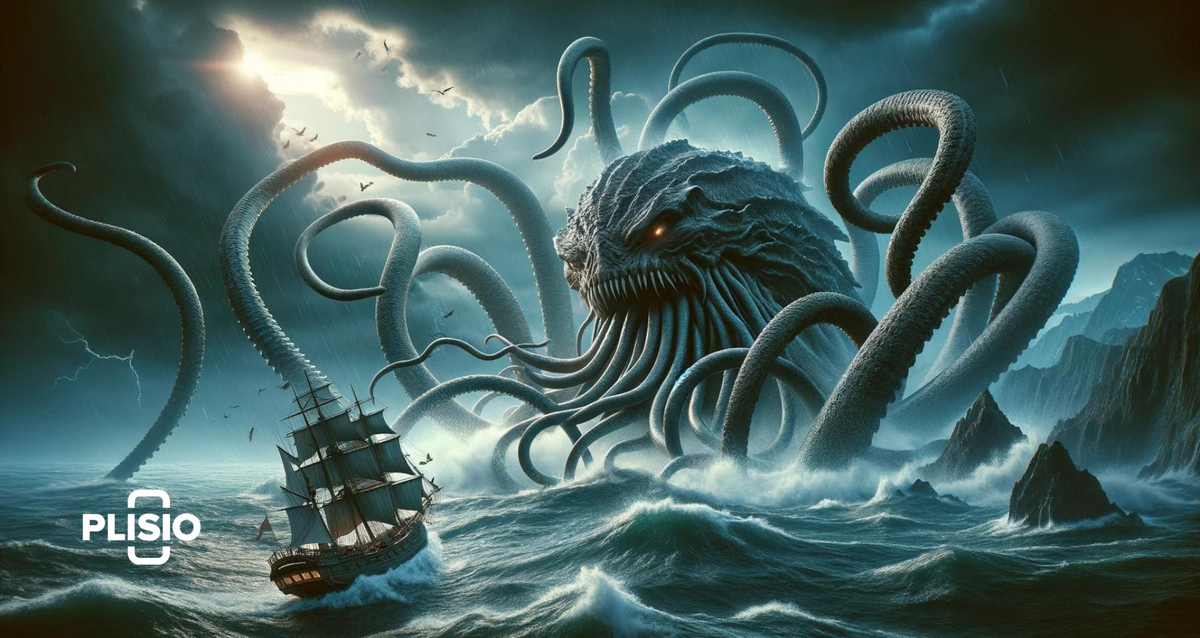 1. Kraken: Là một  quái vật biển khổng lồ trong văn hóa nhiều quốc gia, động vật này có thể là hiện thân của loài mực khổng lồ.