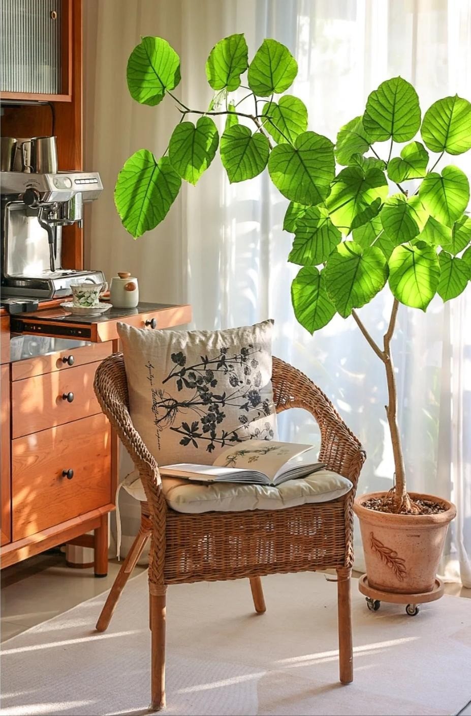  Cây sung lá lớn, tên tiếng Anh thường gọi là Common Name, tên khoa học là Ficus umbellata, thuộc thuộc chi Ficus, họ Moraceae. Nó có nguồn gốc từ Tây Phi nhưng đặc biệt phổ biến ở Nhật Bản, Trung Quốc, nơi nó được tìm thấy ở nhiều ngôi nhà.