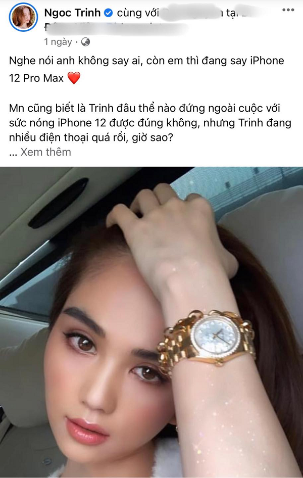 Ngọc Trinh nổi tiếng trong showbiz luôn là một trong những người đầu tiên sở hữu dòng  iPhone mới và lần này cũng không ngoại lệ.