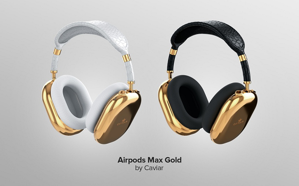 Ngày 28/12,  thương hiệu Caviar của Nga đã giới thiệu AirPods Max Caviar, phiên bản đặc biệt của tai nghe AirPods Max với thân mạ vàng 18K, headband làm từ da cá sấu vô cùng sang trọng và độc đáo.