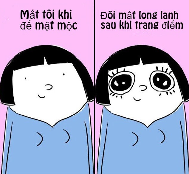 Nỗi khổ của những cô nàng mắt hí là lúc nào cũng phải tìm cách trang điểm để mắt trông to tròn, long lanh hơn. Dù hơi mất thời gian, trang điểm như vậy mới có thể tự tin bước ra đường.