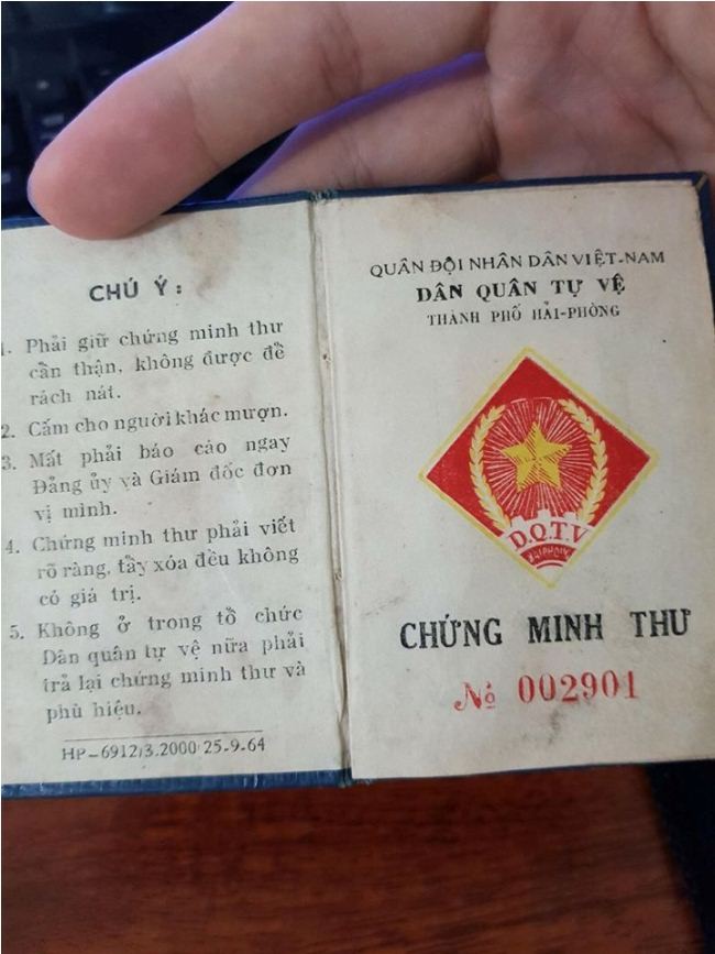 Chứng minh thư thời "ông bà ta".