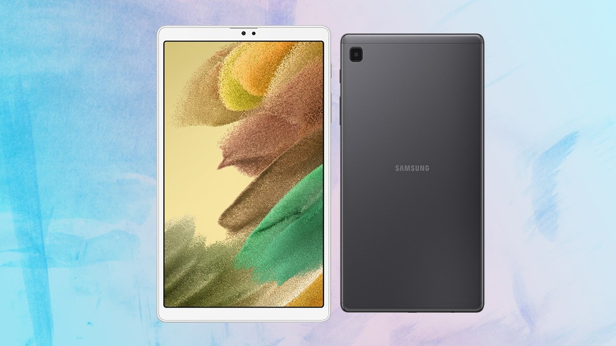  Galaxy Tab A7 Lite chính hãng lên kệ tại Việt Nam từ ngày 3/6. Model này có màu xám và bạc, giá 4,5 triệu đồng. Đây là phiên bản rút gọn của mẫu Galaxy Tab A7. Máy có màn hình 8,7 inch, độ phân giải 800 x 1.340 pixel cùng tấm nền TFT LCD. Ảnh: Samssung.  Cấu hình của model này gồm vi xử lý MediaTek Helio P22T 8 nhân xung nhịp tối đa 2.3 GHz, RAM 3 GB, bộ nhớ trong 32 GB và viên pin dung lượng 5.100 mAh. Cấu hình này có thể đáp ứng các nhu cầu giải trí như xem YouTube, chơi game nhẹ nhàng, lướt web. Ảnh: Samssung.