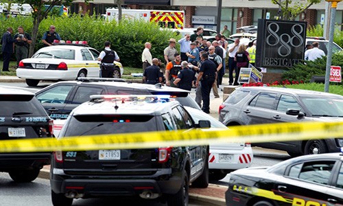 Theo AP, vụ  xả súng ở Mỹ xảy ra tại tòa soạn báo Capital Gazette ở Annapolis, bang Maryland, vào khoảng 14h30 phút chiều 28/6 (khoảng 2h30 phút sáng 29/6 giờ Hà Nội). Ảnh: AP.