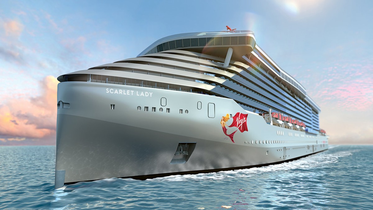 Theo Business Insider, Virgin Voyages, công ty du thuyền của tỷ phú Richard Branson - nhà sáng lập Virgin Group, mới đây công bố bản kết xuất đồ họa thiết kế của  siêu du thuyền mới mang tên Scarlet Lady. (Nguồn ảnh: Business Insider)