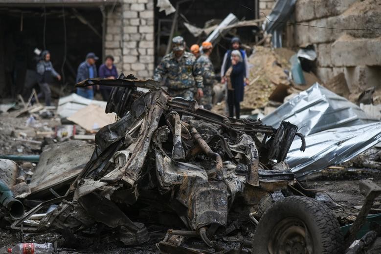 Xung đột bùng phát giữa Azerbaijan và Armenia tại vùng Nagorno-Karabakh đã bước sang tuần thứ hai. (Nguồn ảnh: Reuters)