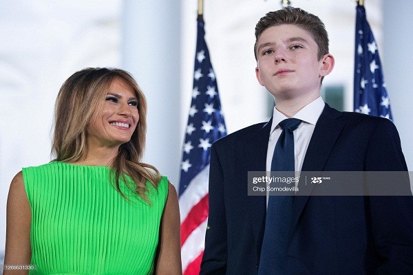 Trong một tuyên bố ngày 14/10, Đệ nhất phu nhân Melania tiết lộ Barron Trump, còn được biết đến là "Hoàng tử Nhà Trắng", từng dương tính với  COVID-19. Ảnh: Getty.