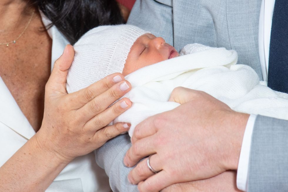 Bé Archie Harrison Mountbatten-Windsor, con trai nhà Harry - Meghan, chào đời vào ngày 6/5/2019. Ảnh: Getty.