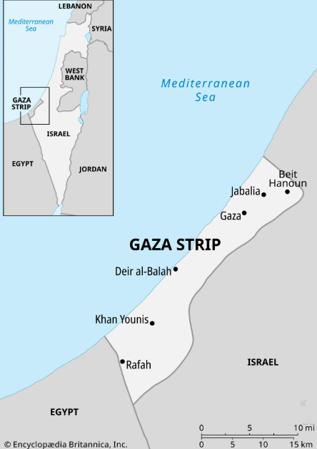 Theo Reuters, Dải Gaza liên tục có người sinh sống trong hơn 3.000 năm. Đây là ngã tư của các nền văn minh cổ đại và là "tiền đồn" chiến lược trên Địa Trung Hải. Ảnh: BC.