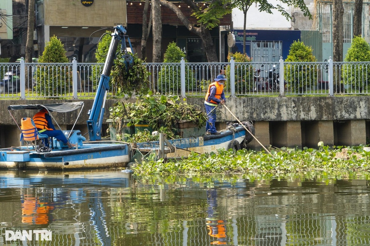 6h sáng, các công nhân vớt rác của Công ty TNHH MTV Môi trường đô thị TPHCM bắt đầu ngày làm việc trên kênh Nhiêu Lộc - Thị Nghè. Trên đoạn kênh này, mỗi ngày, các công nhân vớt rác thu được khoảng 10 tấn rác đủ các loại từ lục bình, cá chết, rác thải sinh hoạt, chai nhựa theo dòng chảy đổ về. Thỉnh thoảng, họ còn vớt được tấm nệm giường bằng cao su dày cả gang tay được ném xuống kênh. 